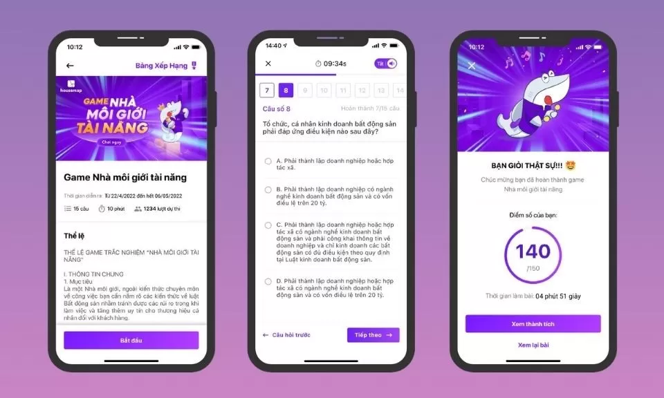 Game online phổ cập thông tin về luật bất động sản dành cho các nhà môi giới